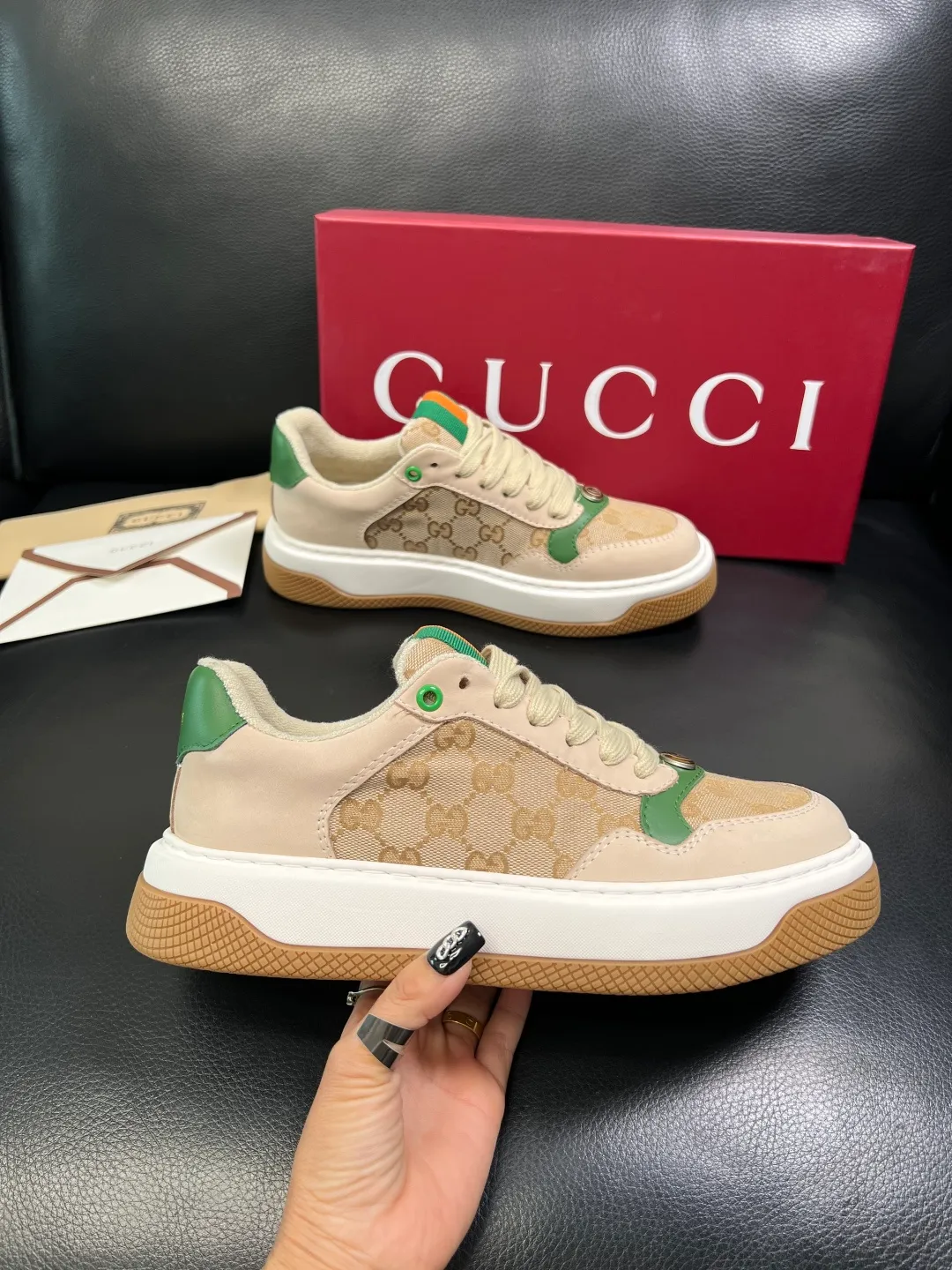 Men's shoes 💰780 Gucci high quality top crafts Gucci counter new original factory configuration, imported cowhide fabric from Italy, imported cowhide lining, breathable and comfortable, sole: original factory special supply original sole super comfortable, original factory and single goods, welcome to compare, code number 38-44 (customized 45)
